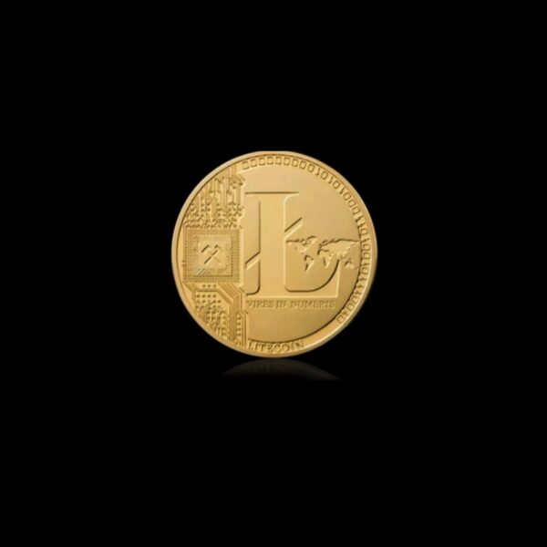 Litecoin Dourada Moeda Comemorativa Física Colecionador Presente - Valmar Import