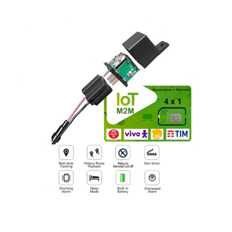 Rastreador veicular com bloqueio por SMS ou APP- Valmar Import