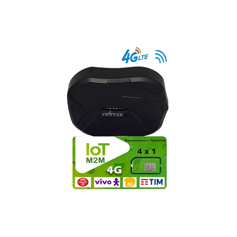 Rastreador veicular sem fio com chip 4G - TK905 - Valmar Import